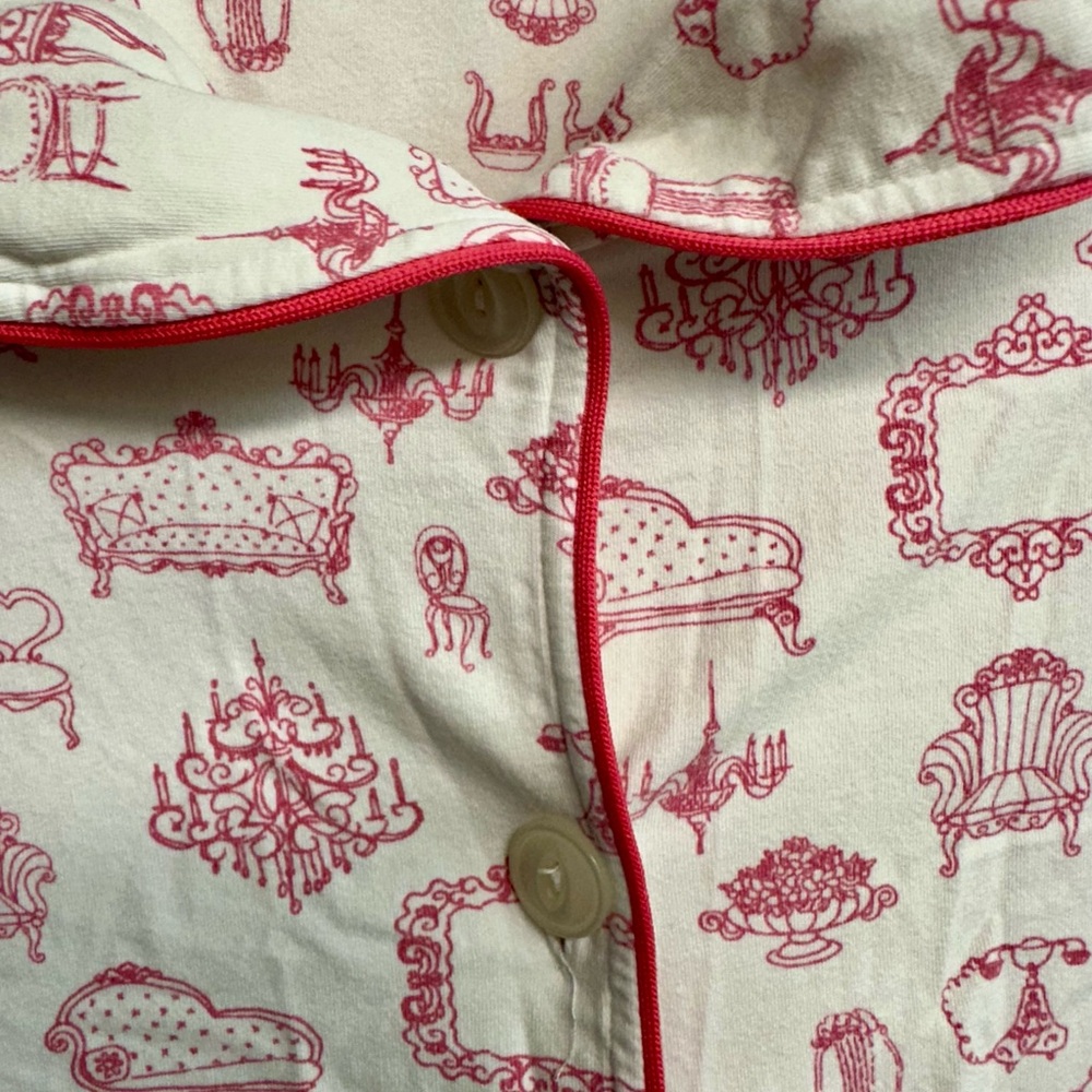 BedHead by Soma Pink and White Pajama Top and bottoms - Picture 3 of 6